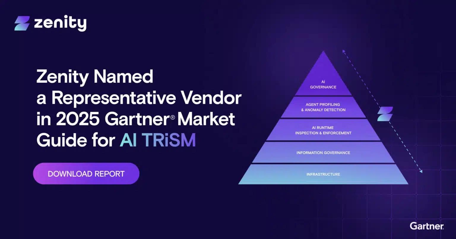 Zenity Listed as a Representative Vendor in the Gartner® Market Guide for AI TRiSM