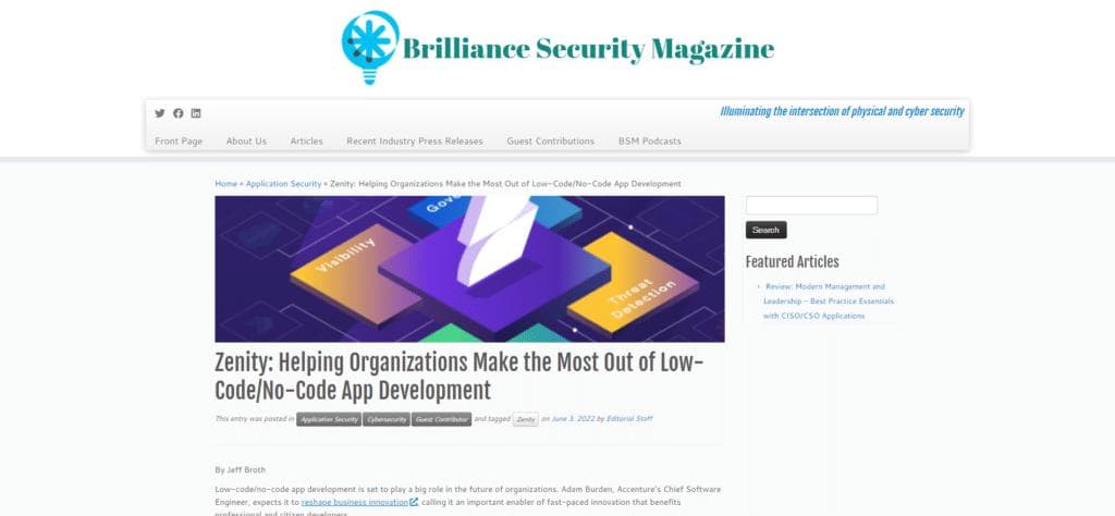 Zenity: Helping Organizations Make the Most Out of Low-Code/No-Code App Development