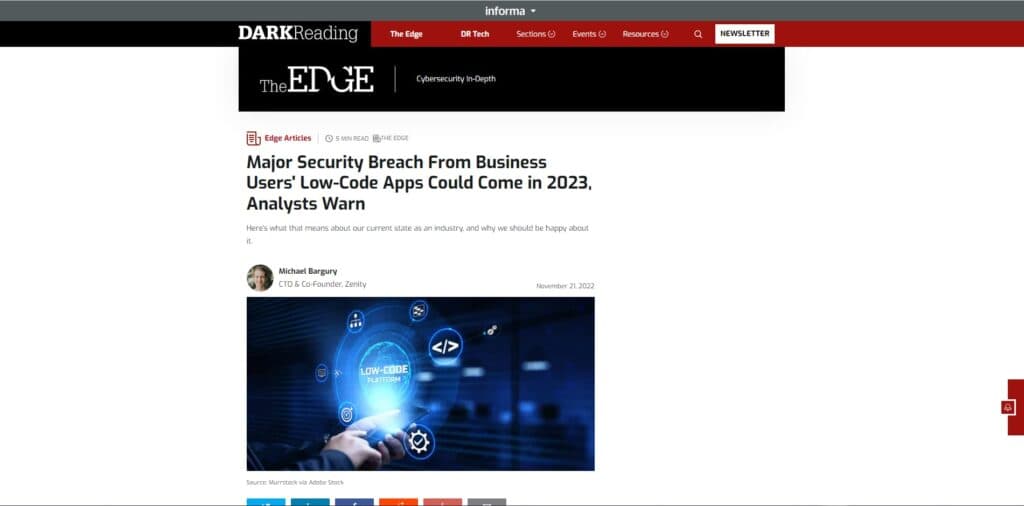 Major Security Breach From Business Users’ Low-Code Apps Could Come in 2023, Analysts Warn